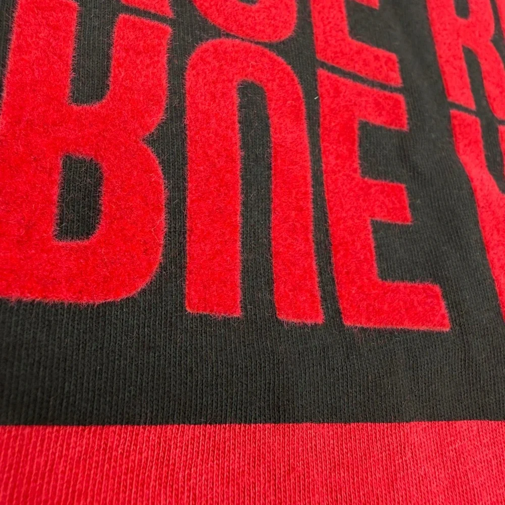 TRUE RELIGION NEW XL T-Shirt Ruby Red SS TR Reflection Tee Flocked Box Felt Logo